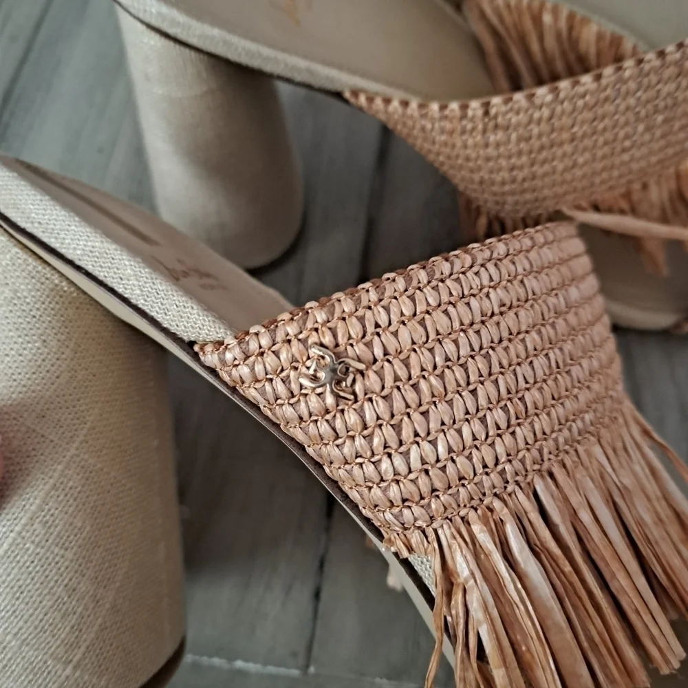 NWT SAM EDELMAN KAMRYN FRINGE HEEL $140
